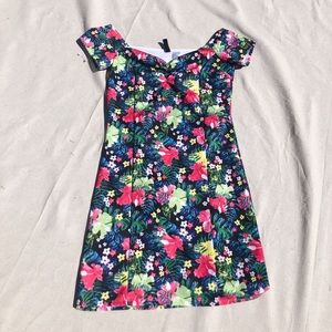 tropical mini dress